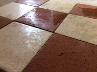 ANTIQUE RECLAIMED STONE FLOOR OF STONE AND TERRACOTTA, THICKNESS 2 CM ,WIDTH CM 27,5 X 27,5 , OTHER STOCKS OF OTHER COLORS AND SIZES AVAILABLE IN FORTE DEI MARMI,FOR OTHER INFORMATION DON